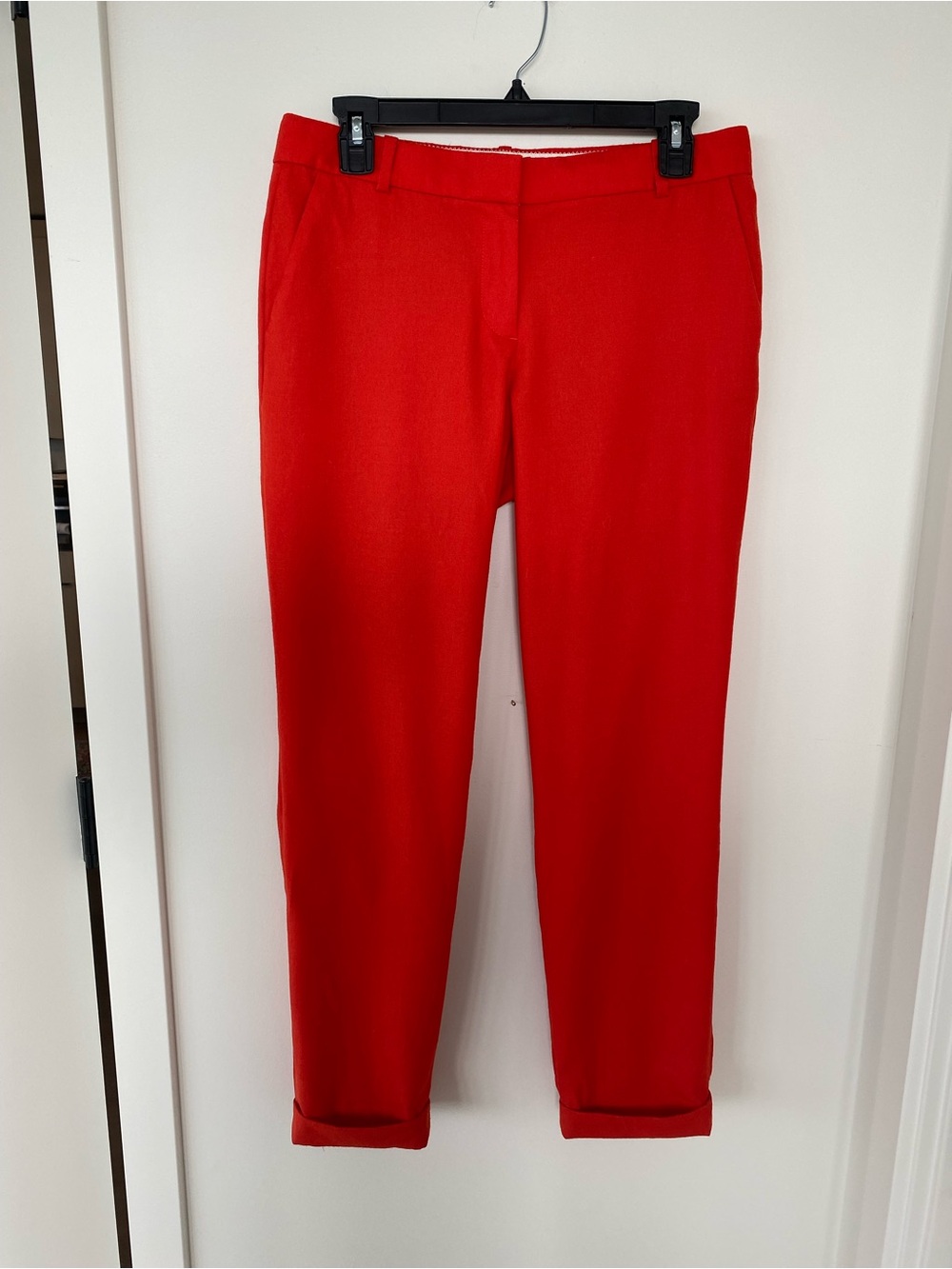 J.CREW Women’s Orange/Red 100% Wool Cafe Capri Pants Size 4T